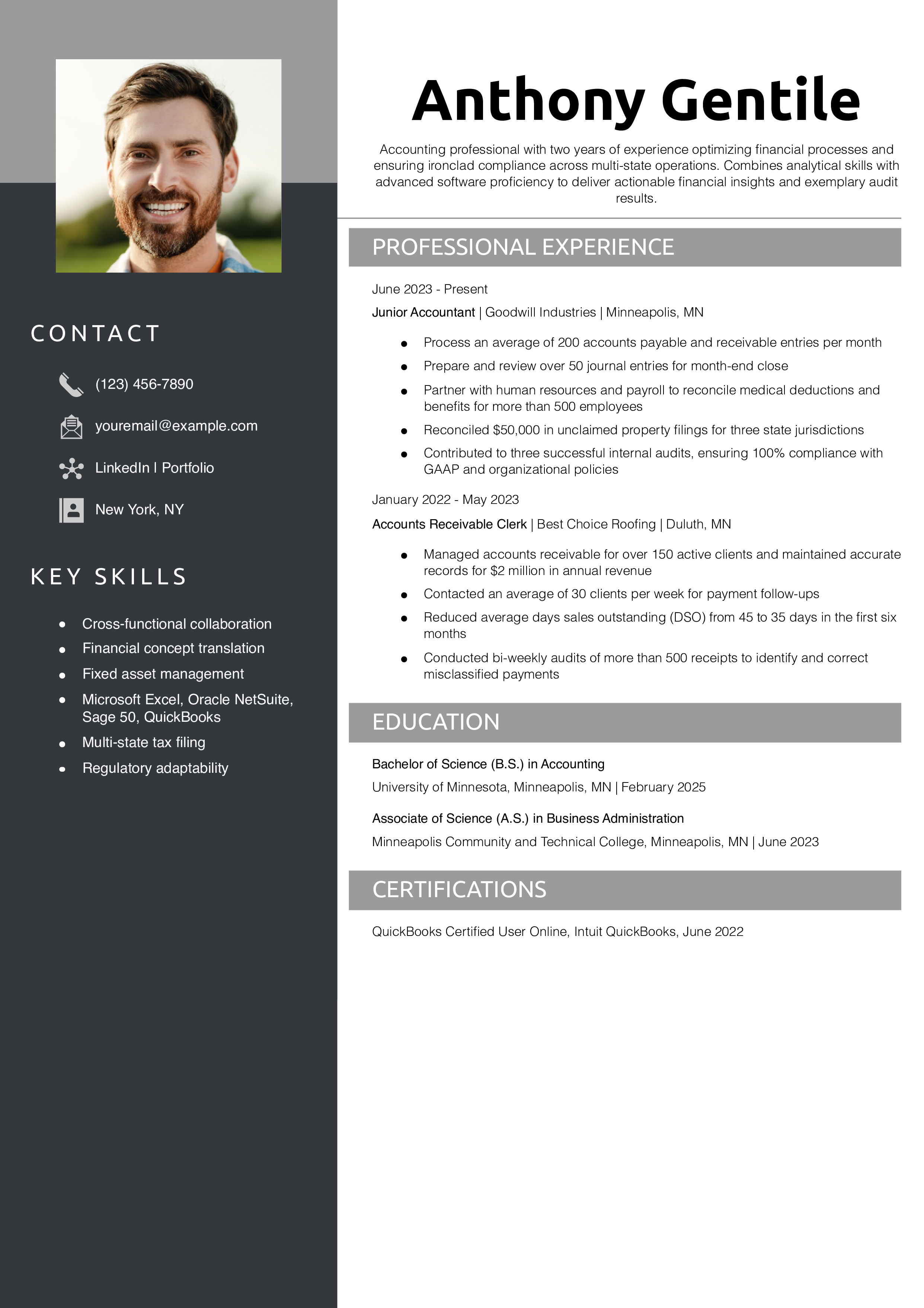 Entry-level Accountant Resume Templates
