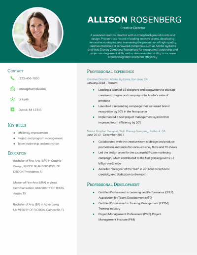 Creative Resume Templates and Examples for 2025